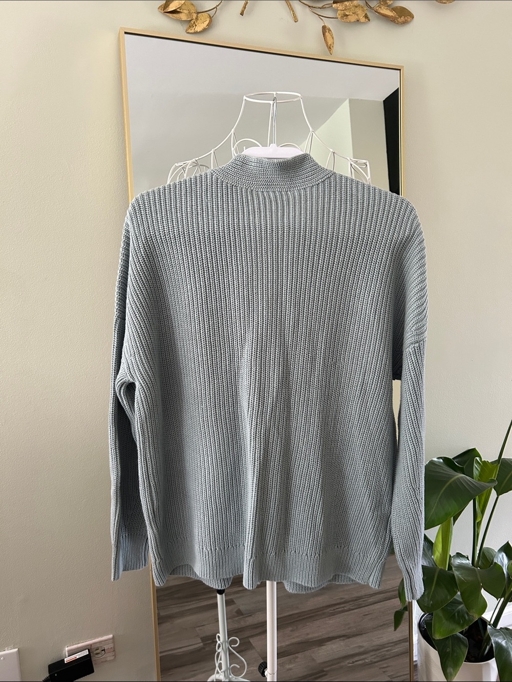 Coldwater Creek Ribbed Button-Front Cardigan/ oversize - Picture 5 of 5